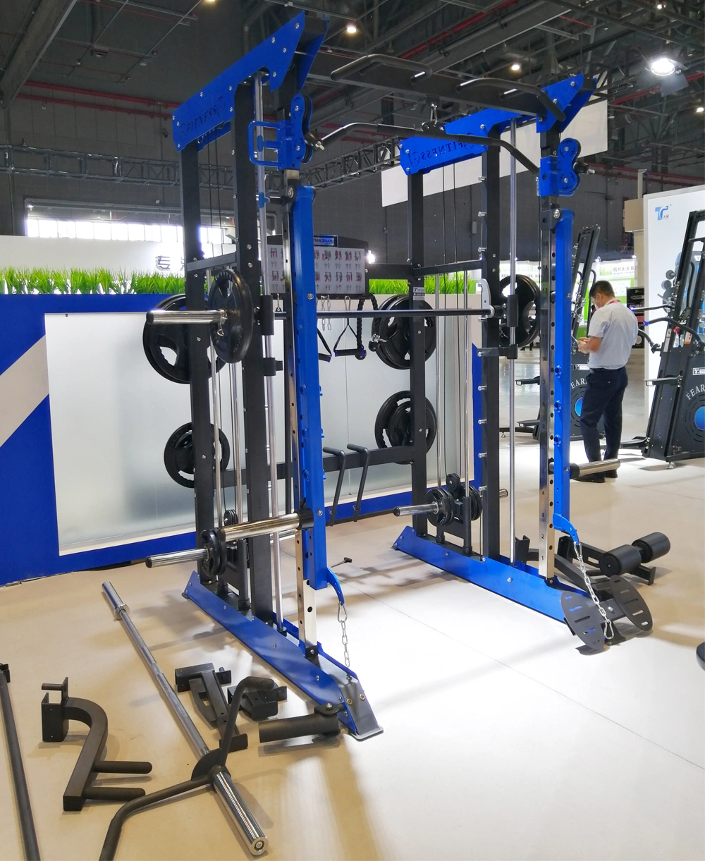 Home Gym Fitness Commercial Multi-Functional Trainer Cable Crossover Squat Power Rack Training All in One Trainer Gym Smith Machine Gym Equipment